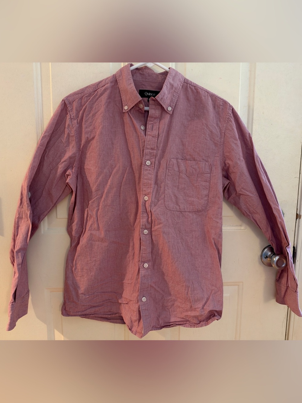 Quince Red Button Down Shirt